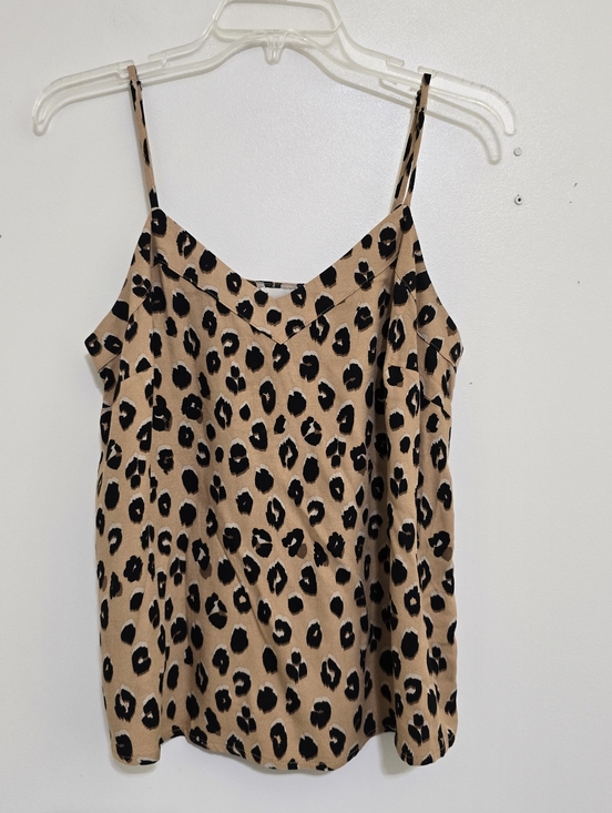 a new day Tops - A‎ NEW DAY size Small Leopard Print Cami Tank Tan Black